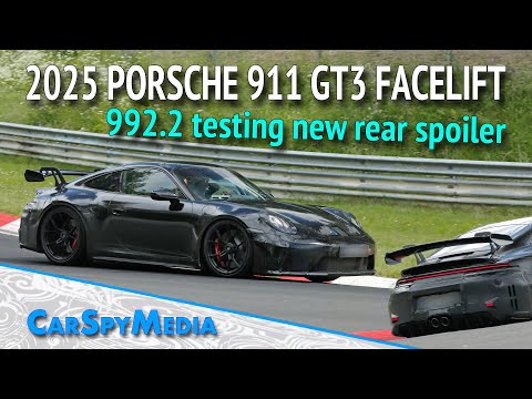 2025 Porsche 911 GT3 Facelift 992.2 Prototype Caught Testing At The Nürburgring With New Details