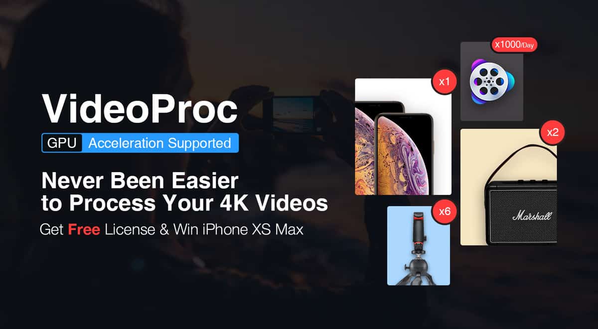 videoproc: converta/edite vídeos 4k e ganhe um iphone xs (giveaway)