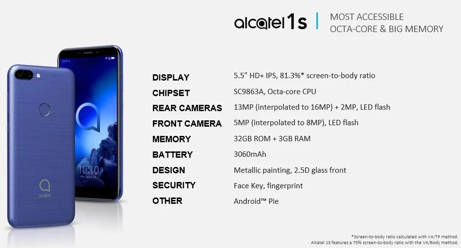 smartphones da Alcatel