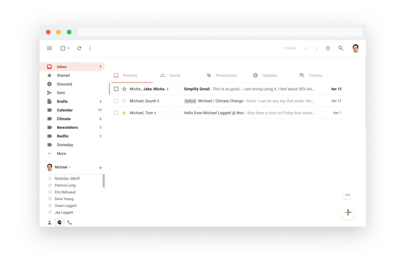 Simplify, transformar o Gmail