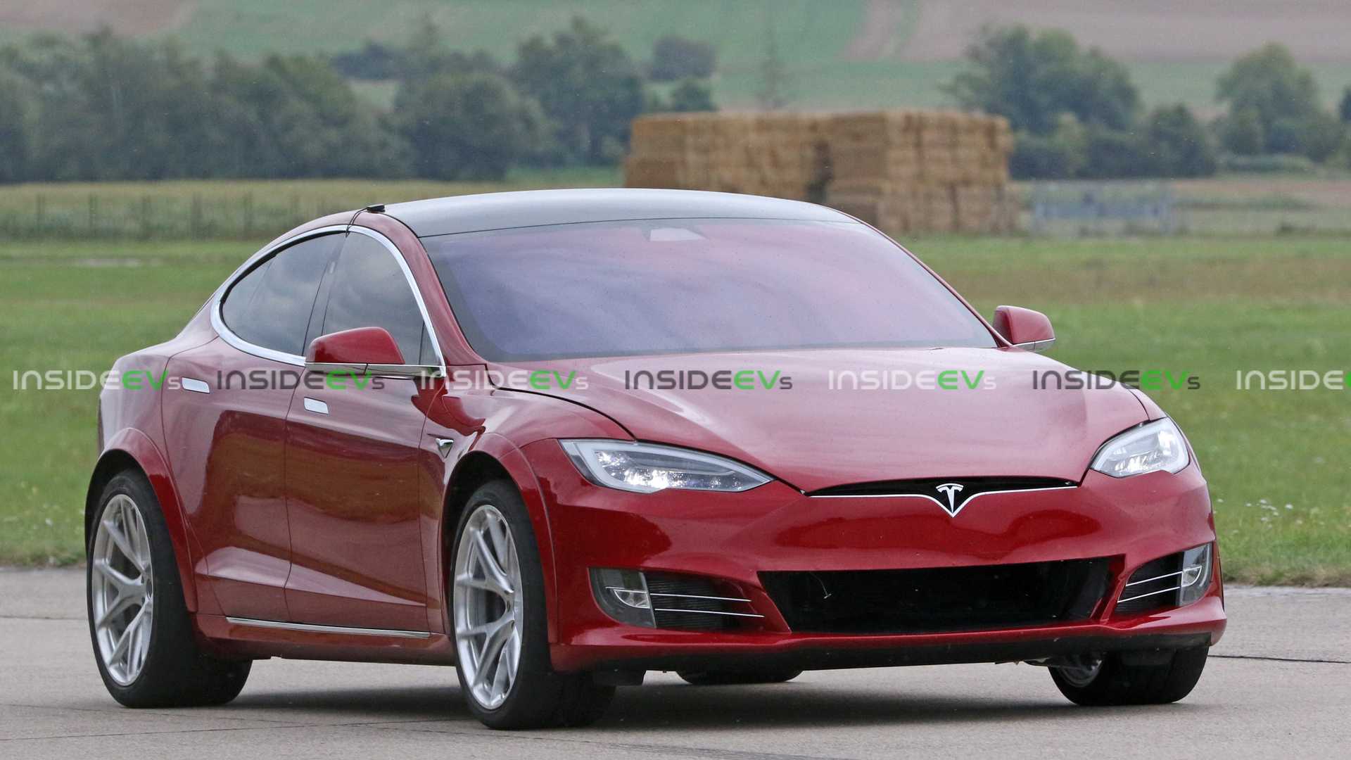 Tesla Model S P D Fotos Na Pista Revelam Pormenores Curiosos Leak