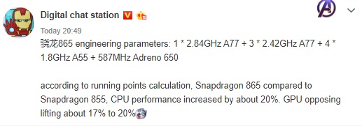 do Snapdragon 865 já