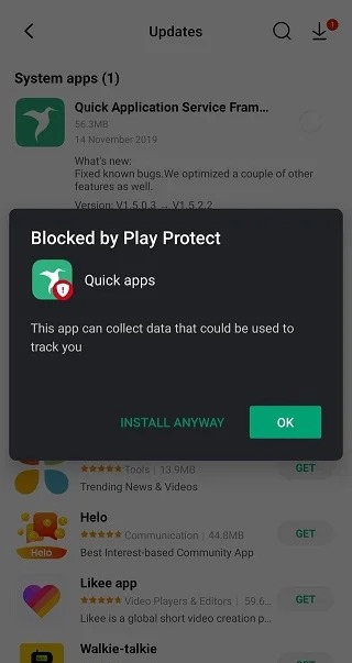 bloqueia uma app