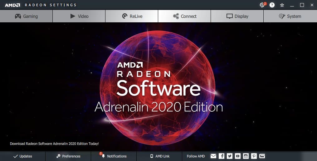 Adrenalin 2020, AMD, Radeon