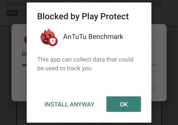 Google Play Protect AnTutu