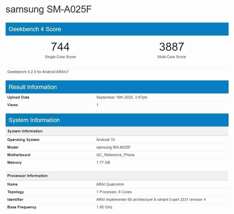 Samsung Galaxy A02