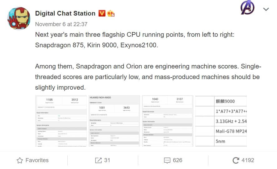 Snapdragon 875 Exynos 2100