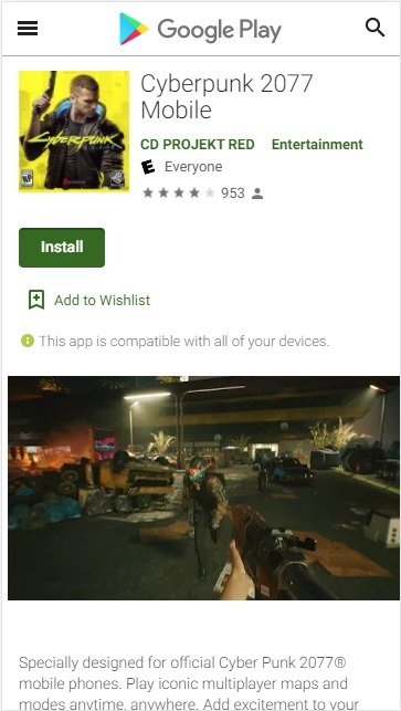 mobile Cyberpunk 2077