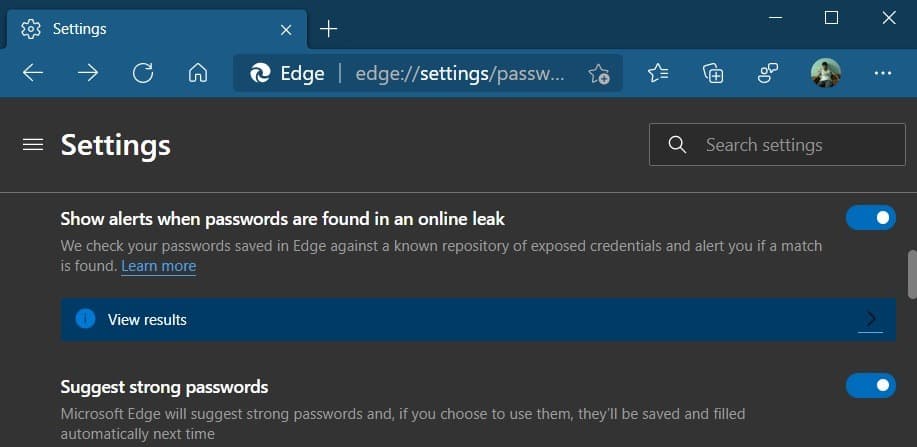 Microsoft Edge segurança