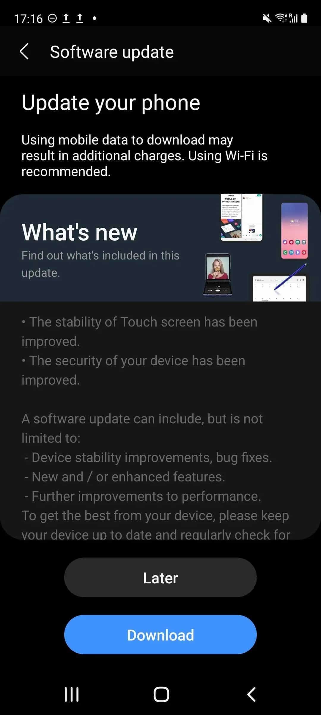 Galaxy S20 FE update