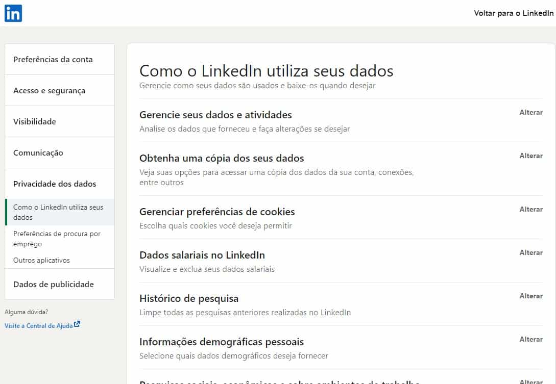 LinkedIn perfis