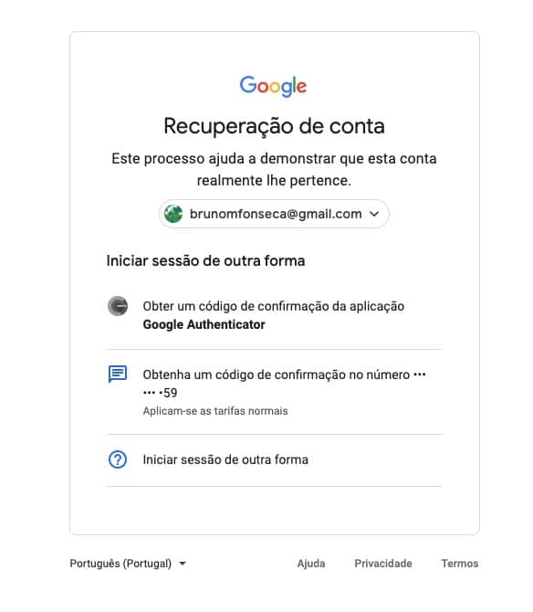 gmail login bloqueado, Gmail utilizador password