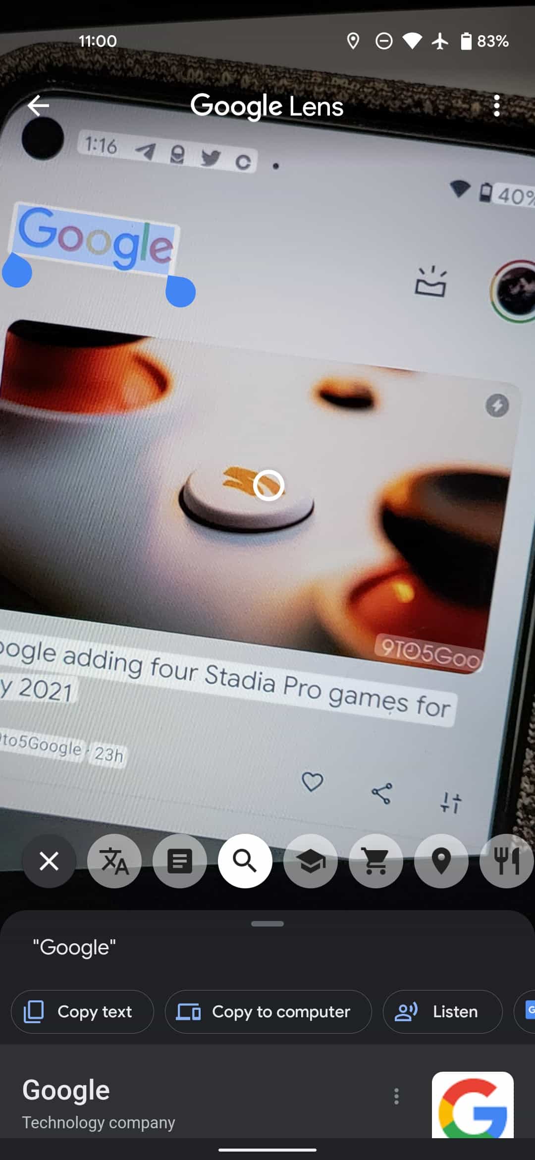 Google Lens app