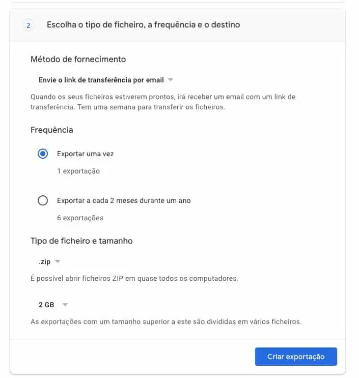 Gmail cópia segurança