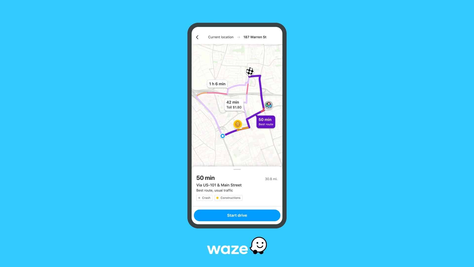 ¡Oh no!  ¡Una de las funciones principales de Waze ha desaparecido!