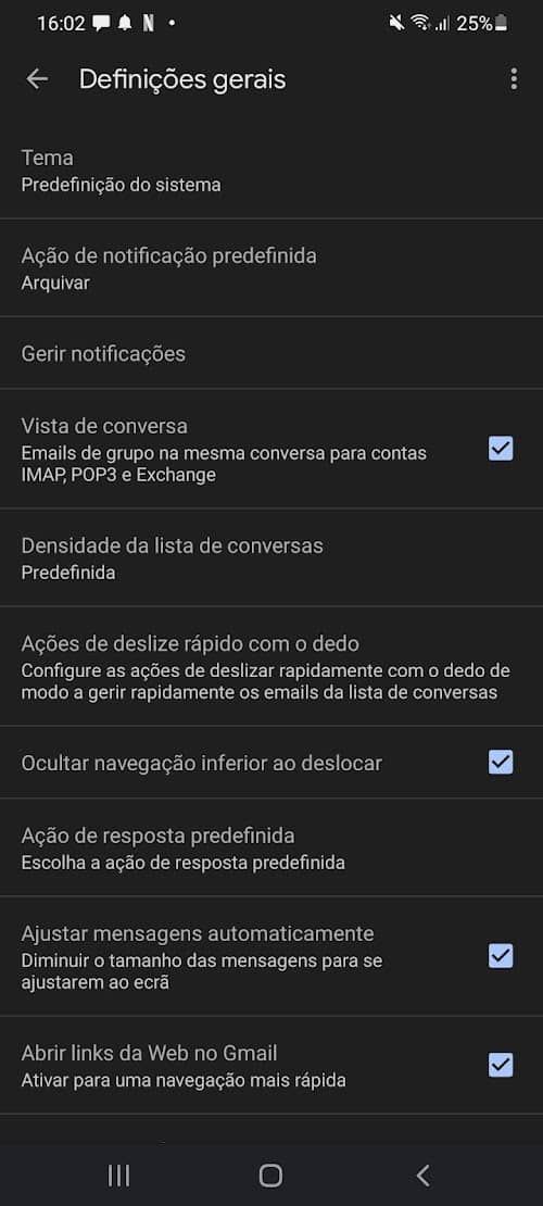 Gmail Android fazer