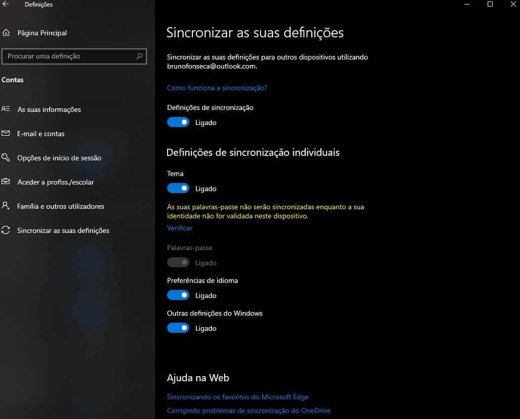 Windows 10 desative