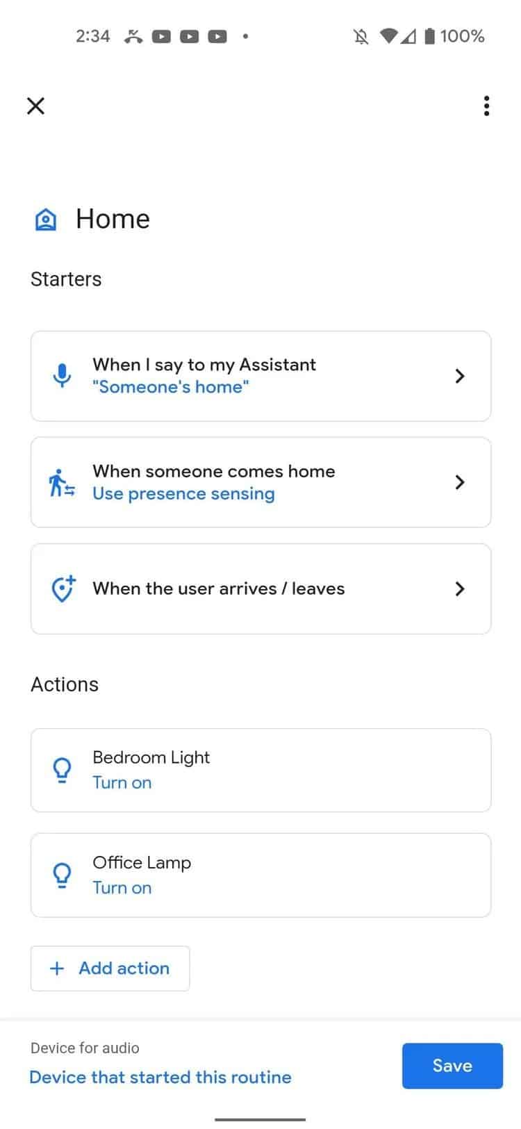 Google Assistant casa