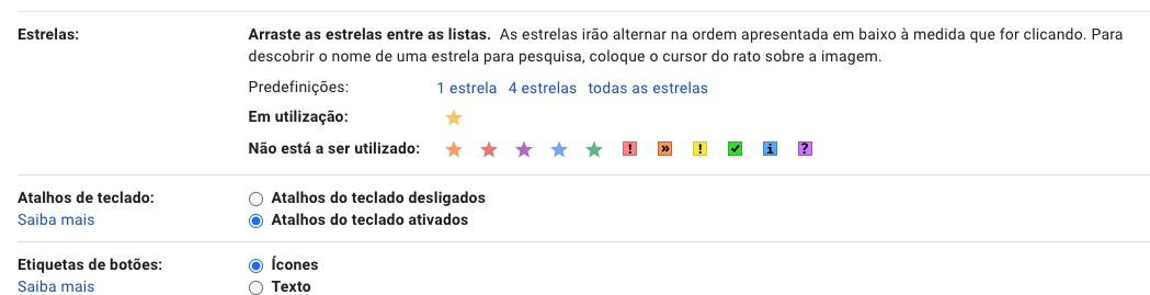 Gmail atalhos teclado