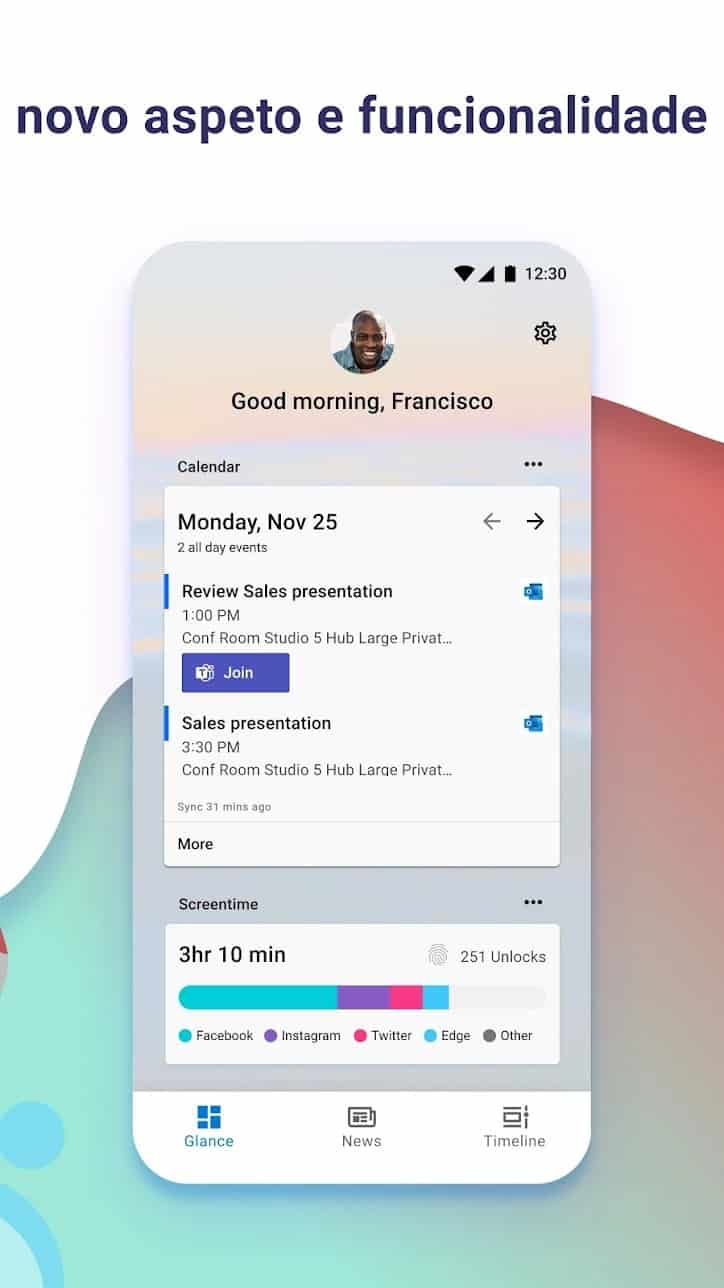 Microsoft Launcher função