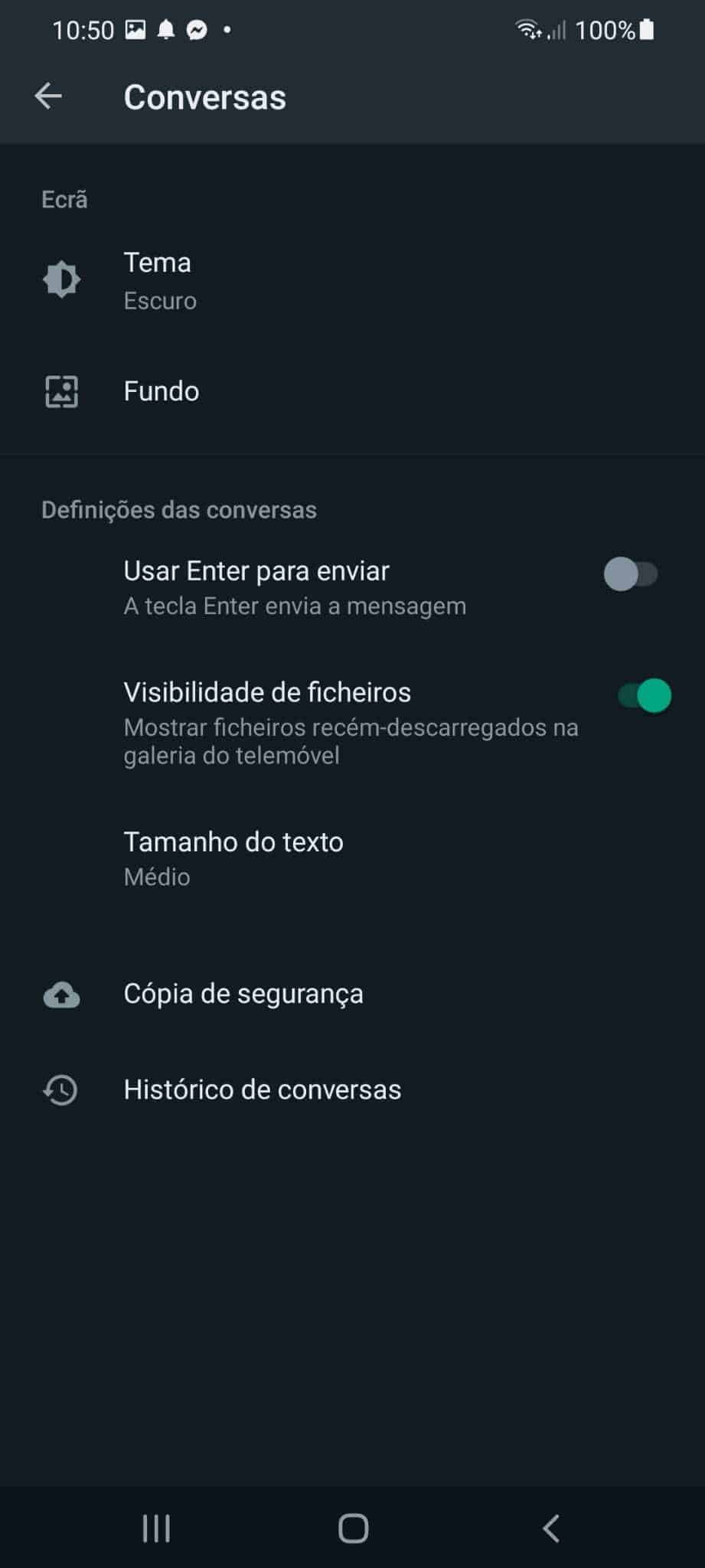 WhatsApp conversas pagar