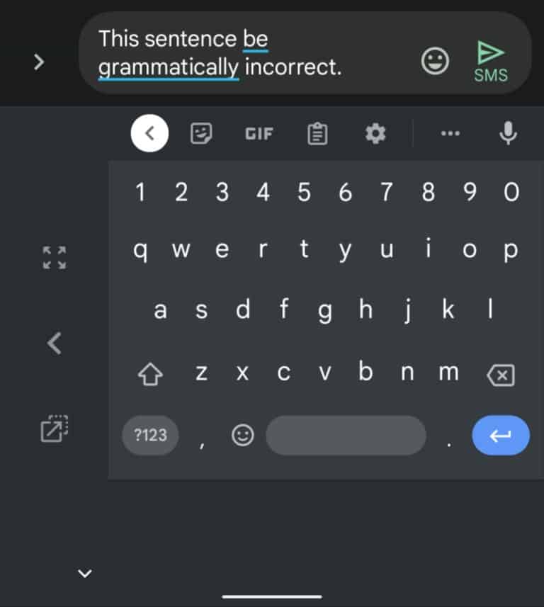 Gboard correção gramatical