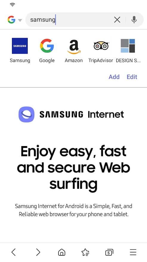 Samsung Internet 17