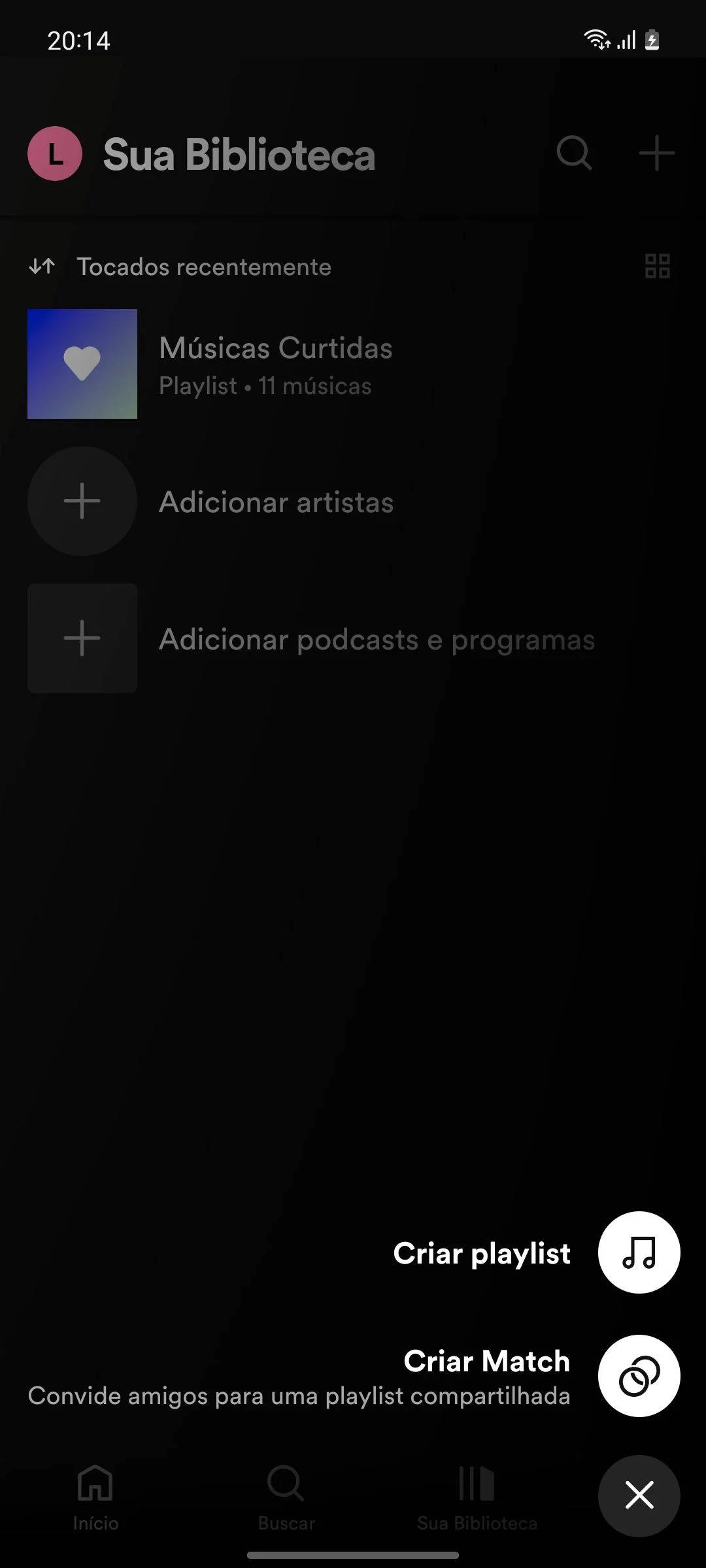 spotify botão