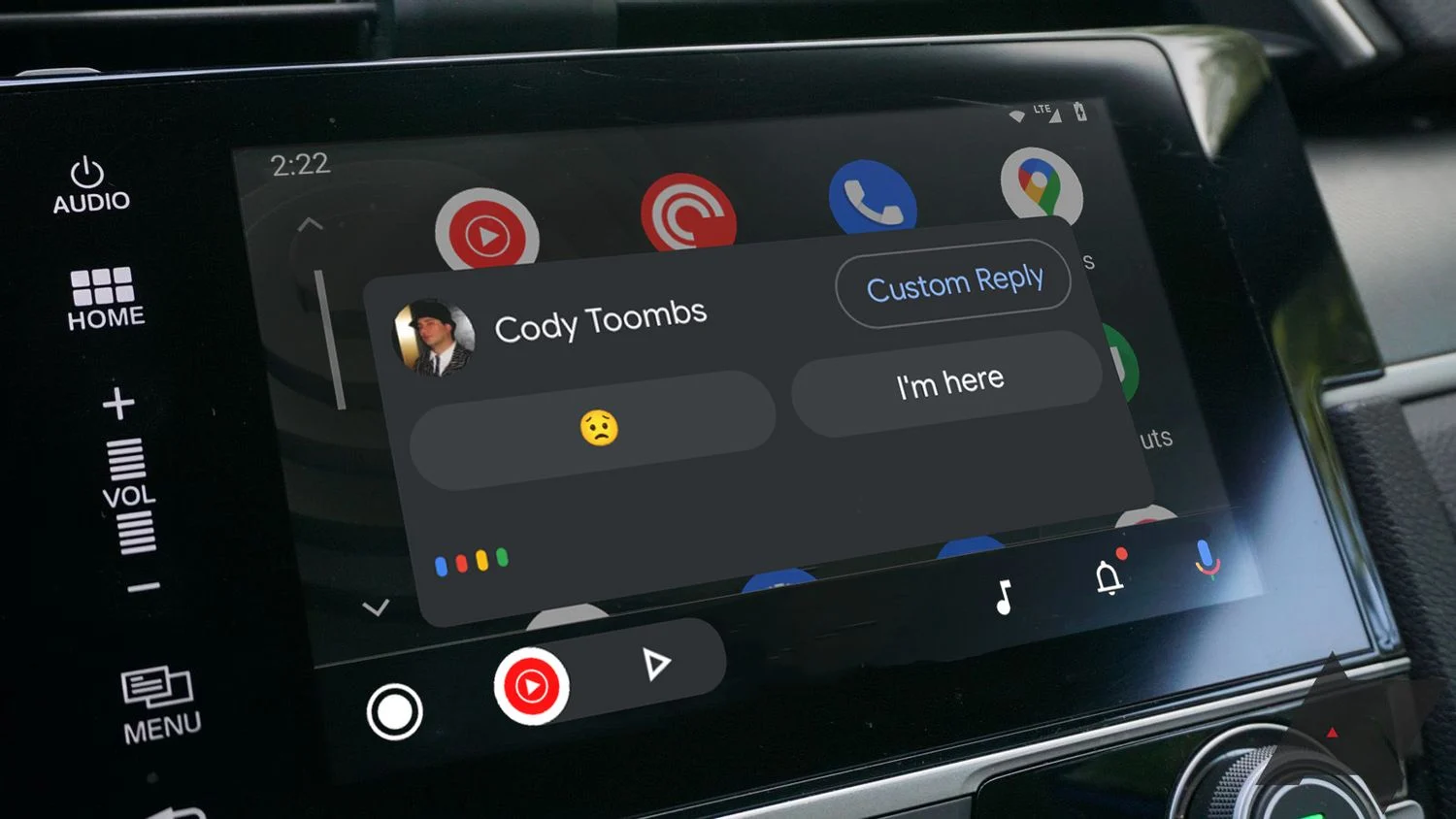 Android Auto respostas inteligentes