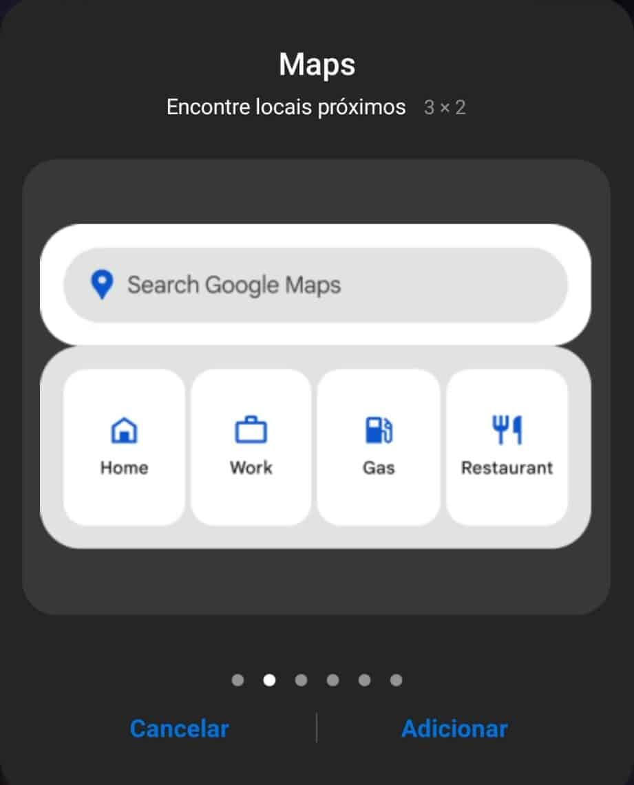 Android widgets google, Google Maps Widget, Google Maps ecrã home