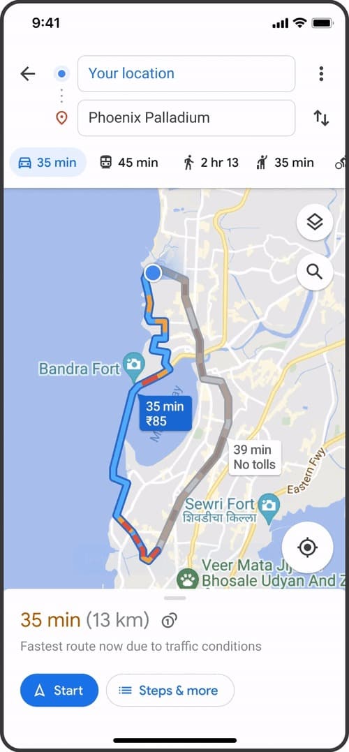 Google Maps atualização férias