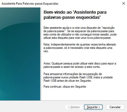 windows recuperar acesso conta