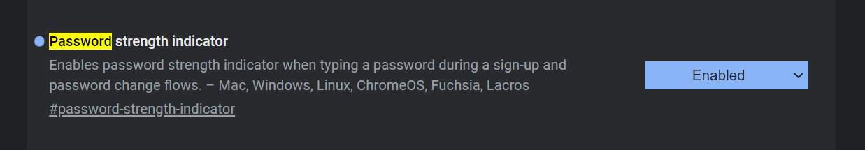 Google Chrome passwords fortes