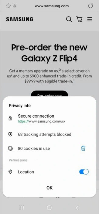 Samsung Internet 19.0 beta