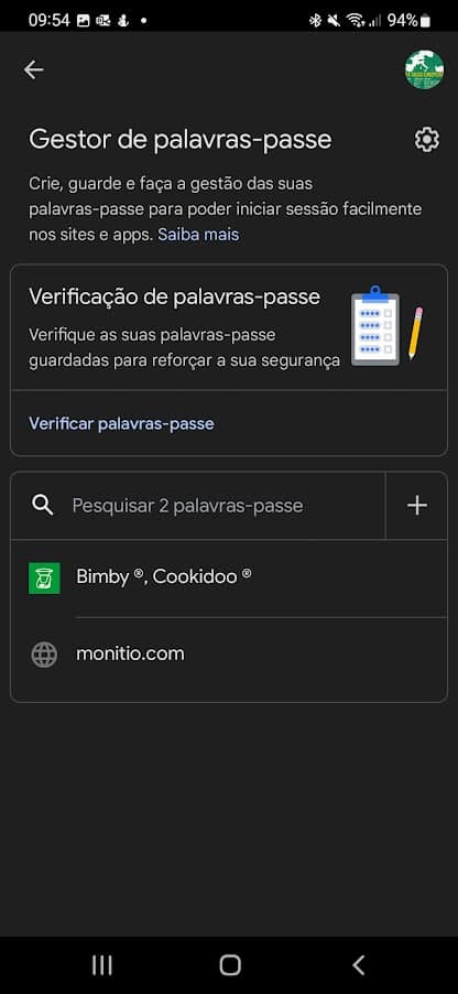 Gestor de Passwords Google