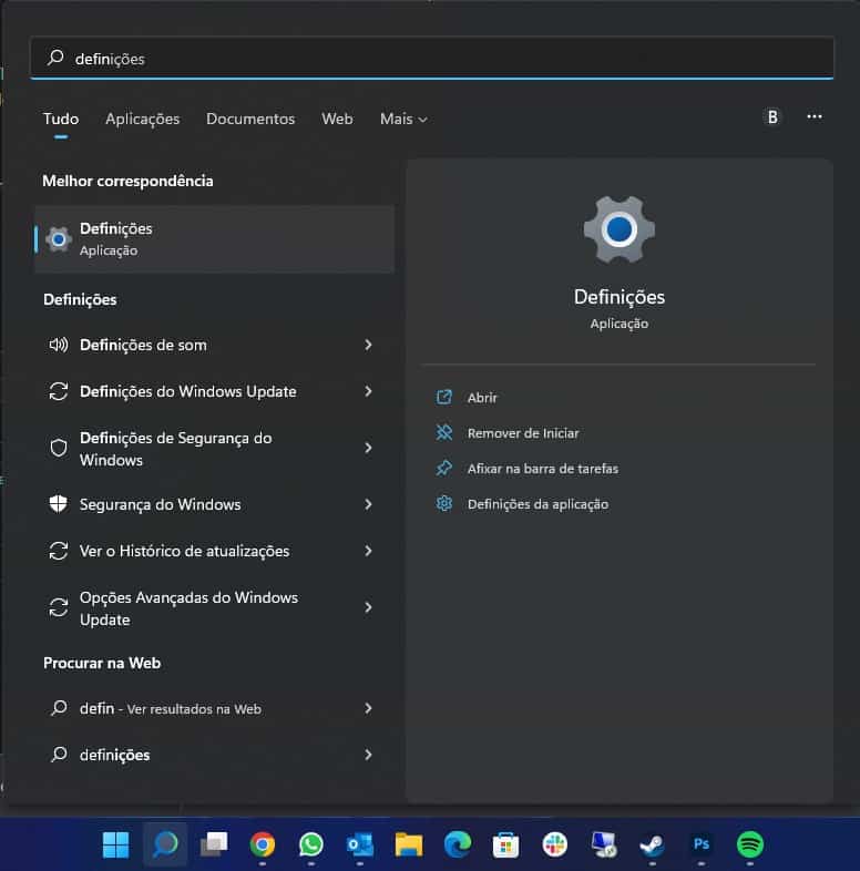 Windows 11 app arranque