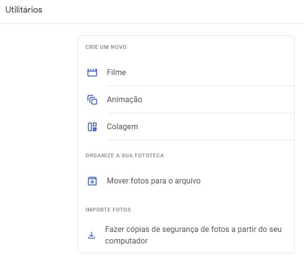 Google Fotos criar filme