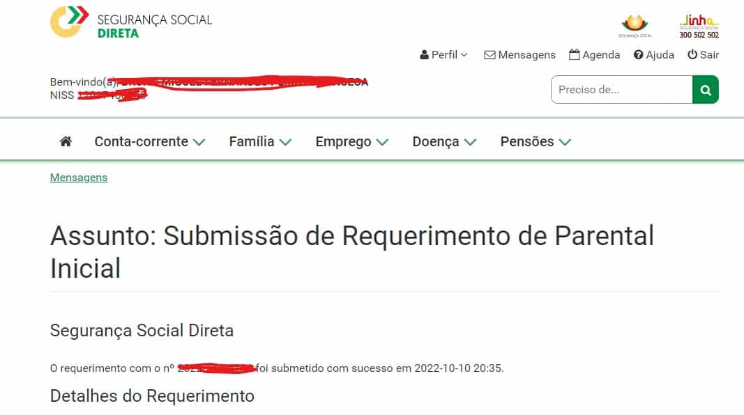 segurança social subsídio de parentalidade