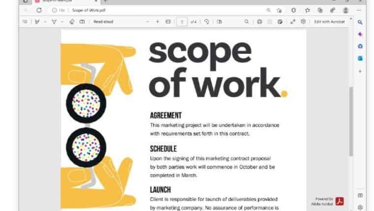 Microsoft Edge Adobe Acrobat