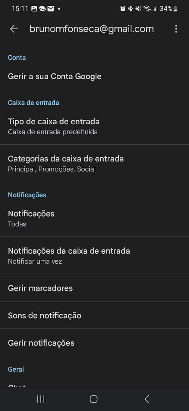 Gmail notificações atrasadas