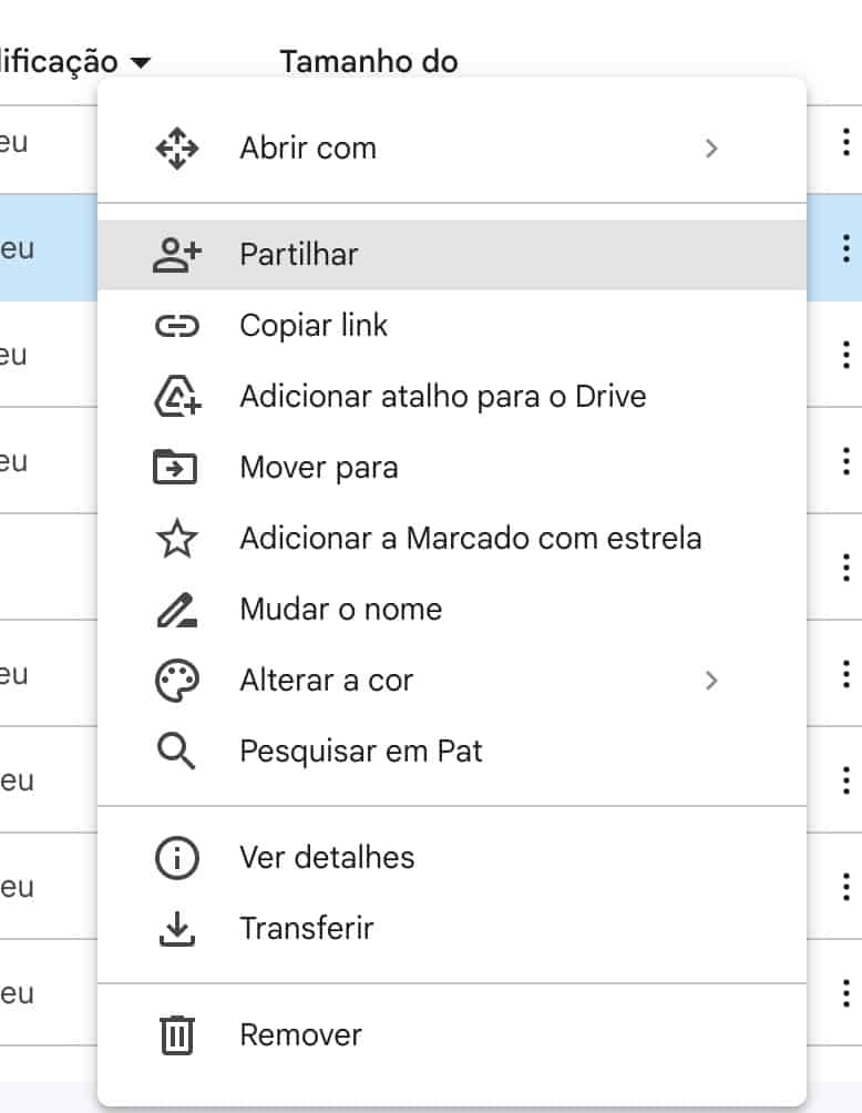 Google Drive link de transferência direta