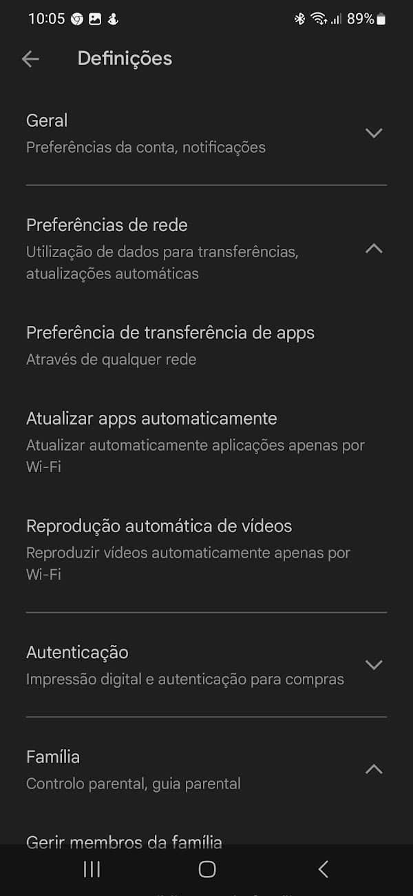 Play Store férias