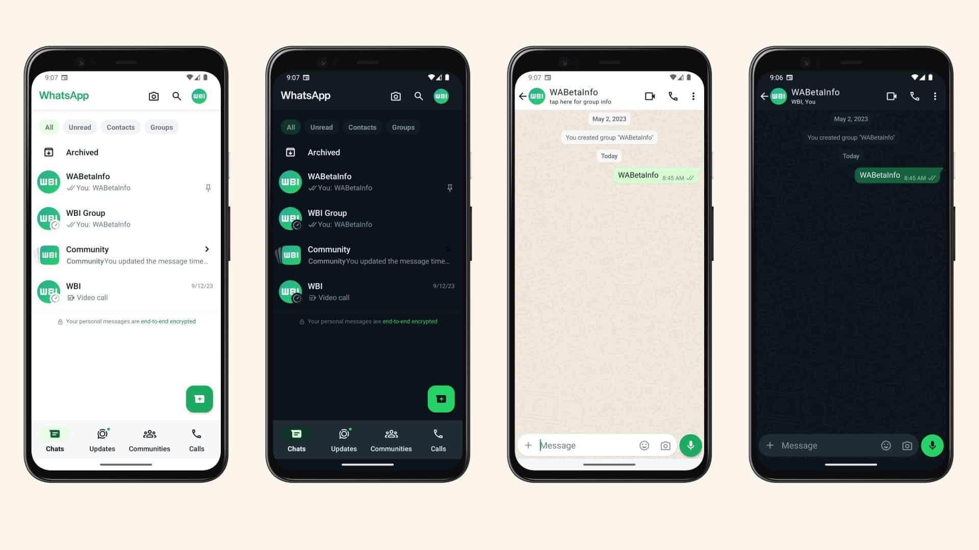 WhatsApp para Android remodelação