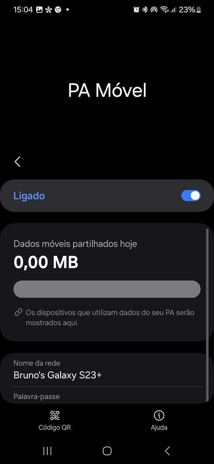 hotspot do seu smartphone Android