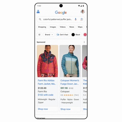 Google comprar roupa