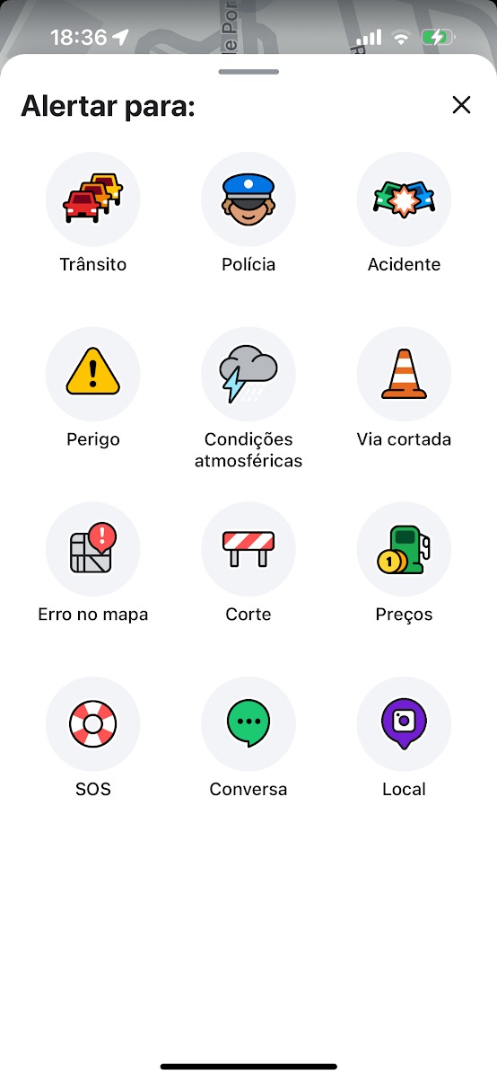 trocar o Google Maps pelo Waze