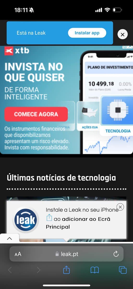 notificações no iPhone