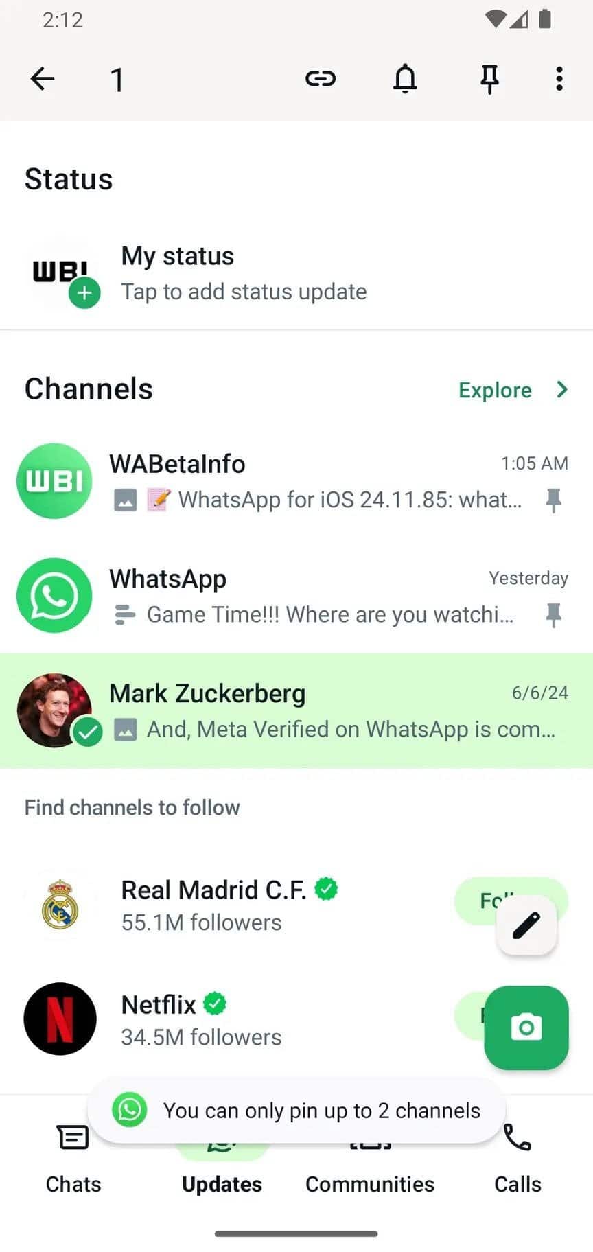 WhatsApp canal