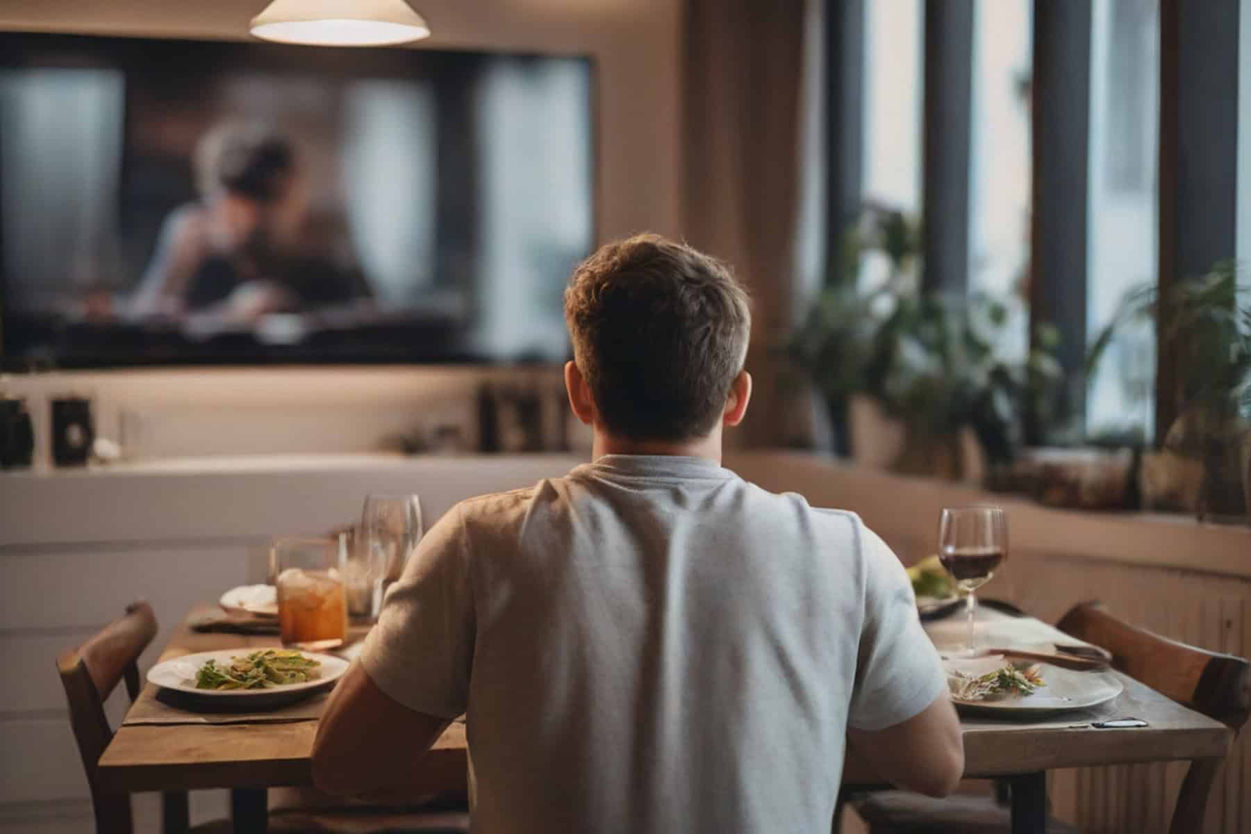 comer em frente à TV