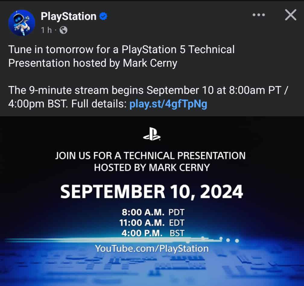 ps5 pro vai ser apresentada amanhã! esta pronto?